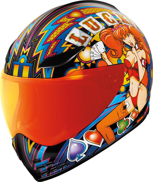  ICON Domain* Helmet - Lucky Lid 4 - Red - Small 0101-14952 