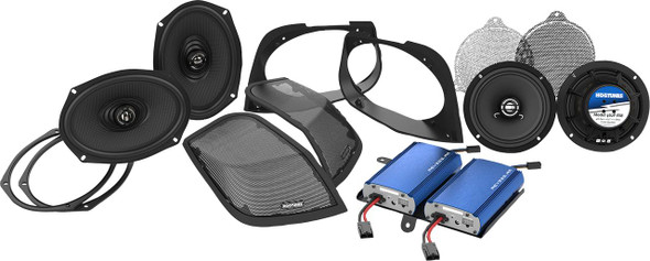  HOGTUNES Cut In Lid Kit with Speakers/Amplifier RETRO 450.4 KIT 