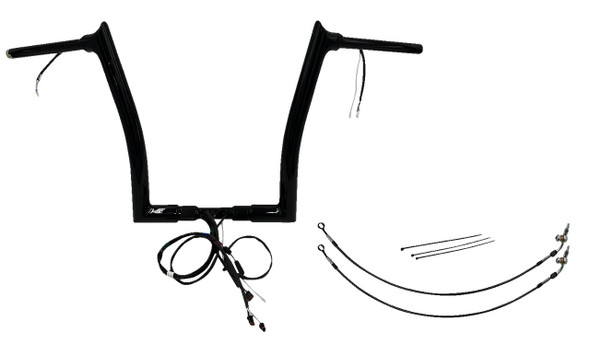 FAT BAGGERS INC. Fat Baggers Inc. 14" Pointed Top Handlebar Kit for 2016-2020 Road Glide Special Black 802314-B 