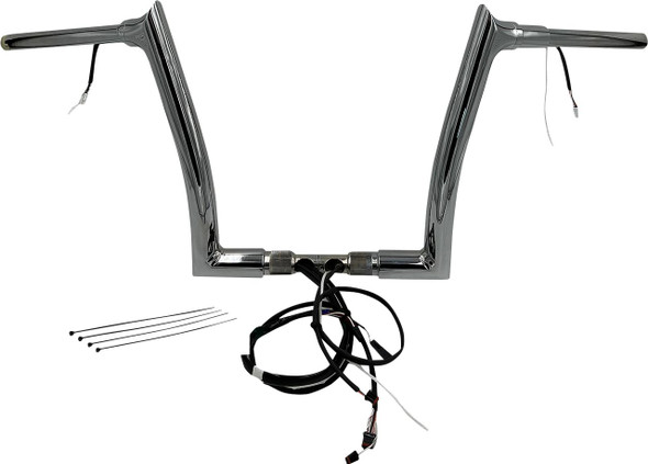 FAT BAGGERS INC. Fat Baggers Inc. 12" Chrome Pointed Top Handlebar Kit for 2021-2024 Harley-Davidson Street Glide FLHX 801312 