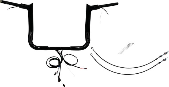 FAT BAGGERS INC. Fat Baggers Inc. 12" Pointed Top Handlebar Kit for 2014-2015 Harley-Davidson Street Glide FLHX 801212-B 