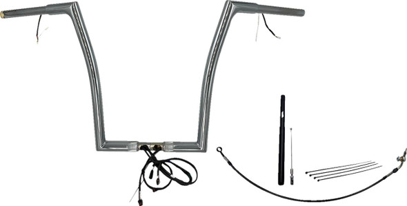 FAT BAGGERS INC. Fat Baggers Inc. 16" Chrome Flat Top Handlebar Kit for 2021-2022 Harley-Davidson Road Glide Special FLTRXS 712916 
