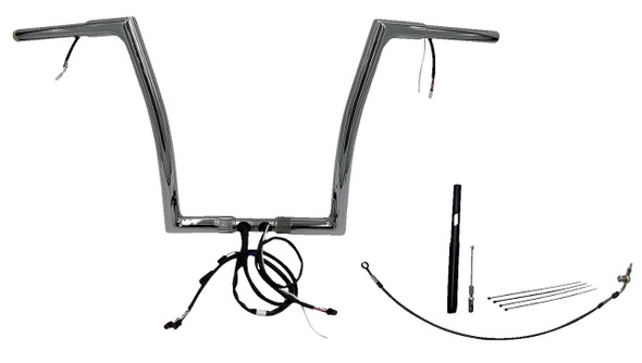 FAT BAGGERS INC. Fat Baggers Inc. 1¼" Flat Top Handlebar Kit 14" Chrome 2018-2021 Road King Special FLHRXS 712914 
