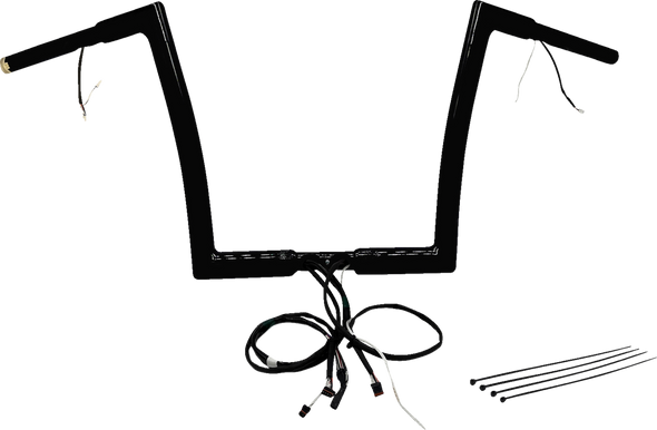 FAT BAGGERS INC. Handlebar Kit - Flat Top - 12" - Black 702912-B