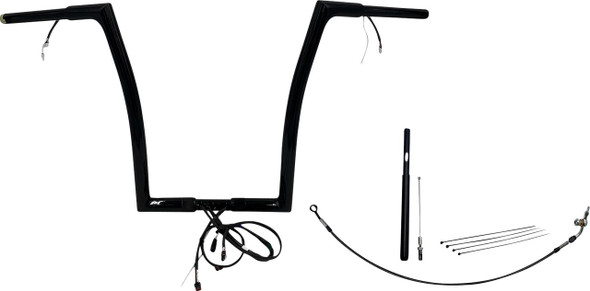 FAT BAGGERS INC. Fat Baggers Inc. 16" Flat Top Handlebar Kit Black 2015-2020 Road Glide FLTRXS 701916-B 