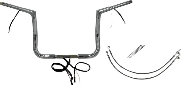 FAT BAGGERS INC. Fat Baggers Inc. 12" Chrome Flat Top Handlebar Kit for 2016-2020 Harley-Davidson Street Glide FLHX 702212 
