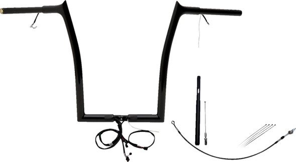 FAT BAGGERS INC. Fat Baggers Inc. 16" Pointed Top Handlebar Kit Black 2021-2022 Road Glide FLTRXSE FLTRXS FLTRK FLTRXST 912916-B 