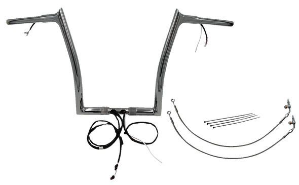 FAT BAGGERS INC. Handlebar Kit - Pointed Top - 14" - Chrome 901914