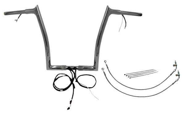 FAT BAGGERS INC. Fat Baggers Inc. 14" Chrome Pointed Top Handlebar Kit for 2015-2020 Harley-Davidson Road Glide FLTRXS 901914 