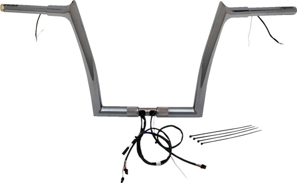 FAT BAGGERS INC. Fat Baggers Inc. 12" Chrome Pointed Top Handlebar Kit for 2021-2025 Harley-Davidson Touring Models 901912 