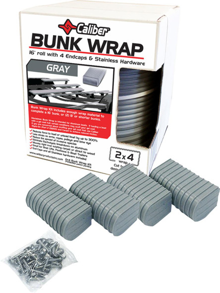  CALIBER Bunk Wrap Endcap - 2"x4" - Gray - 4 Pack 23051 