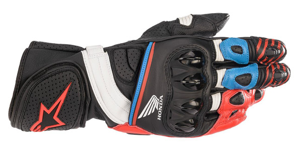  ALPINESTARS Honda GP Plus R v2 Gloves - Black/Bright Red/Blue - 2XL 3556321-1317-2X 