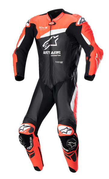  ALPINESTARS GP Plus v4 Leather Suit - Black/Red Fluo/White - US 44 / EU 54 3150523132154 
