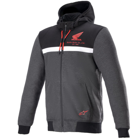  ALPINESTARS Honda Chrome Street Hoodie - Black/Gray/Red - Medium 4201323-1908-M 
