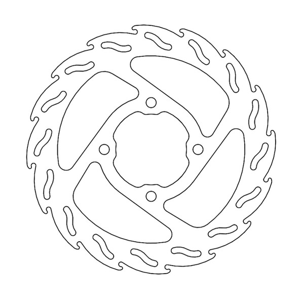  MOTO-MASTER Brake Rotor - Rear - Flame 110696-PU 