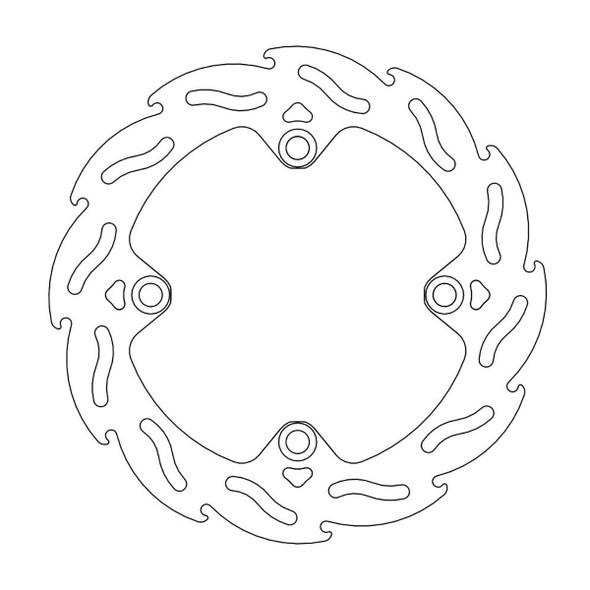  MOTO-MASTER Brake Rotor - Rear - Flame 110667-PU 