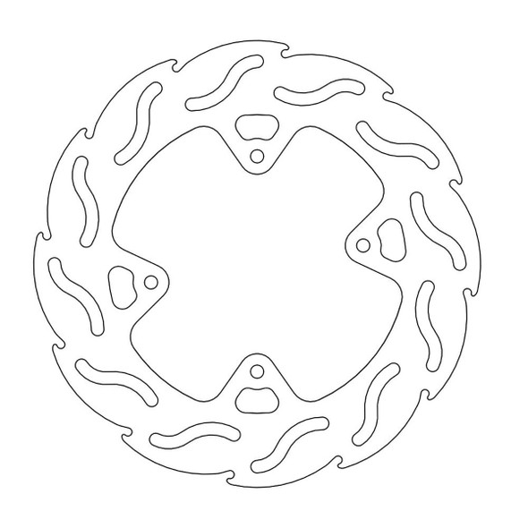  MOTO-MASTER Brake Rotor - Front - Flame 110231-PU 