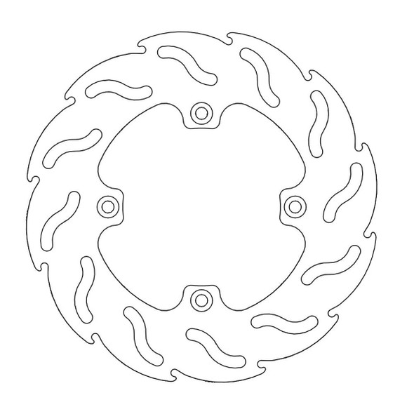  MOTO-MASTER Brake Rotor - Rear - Flame 110224-PU 