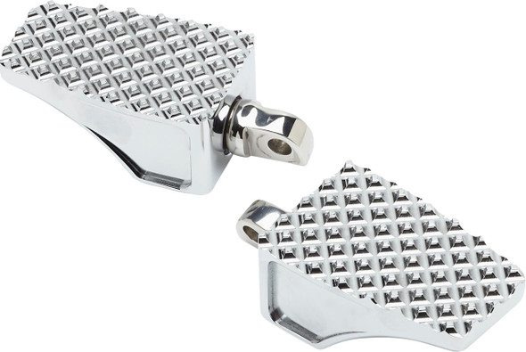  LA CHOPPERS County Line Billet Footpegs - Front - Chrome LA-P100-01C 