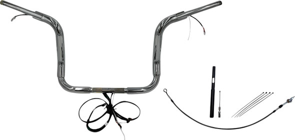 FAT BAGGERS INC. Fat Baggers Inc. 12" Chrome Pointed Top Handlebar Kit for 2021-2022 Harley-Davidson Road Glide FLTRX FLTRXS 812412 