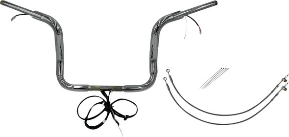 FAT BAGGERS INC. Fat Baggers Inc. 12" Chrome Pointed Top Handlebar Kit for 2021-2022 Harley-Davidson Road King Special FLHRXS 801512 