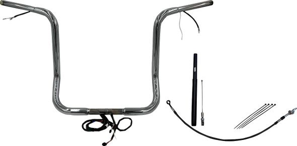 FAT BAGGERS INC. Fat Baggers Inc. 16" Chrome Rounded Top Handlebar Kit for 2021-2023 Harley Street Glide FLHX 912516 