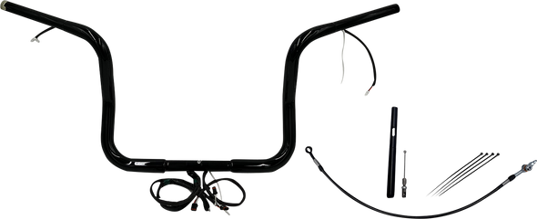 FAT BAGGERS INC. Handlebar Kit - Rounded Top - 12" - Black 912512-B