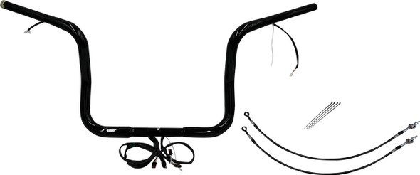 FAT BAGGERS INC. Fat Baggers Inc. 12" Rounded Top Handlebar Kit for 2021-2023 Harley Street Glide FLHX 901512-B 