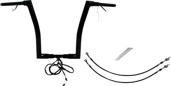 FAT BAGGERS INC. Fat Baggers Inc. 16" Black Flat Top Handlebar Kit for 2015-2020 Road Glide Models 602316-B 