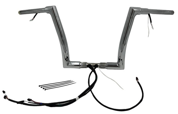 FAT BAGGERS INC. Fat Baggers Inc. 12" Chrome Flat Top Handlebar Kit for 2023-2024 Harley Road Glide FLTRXSE 602312 