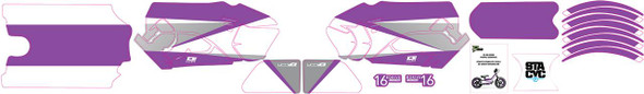  D'COR VISUALS STACYC* Stability Cycle Graphic Kit - 16" - Brushless - Purple 10-80-208B 