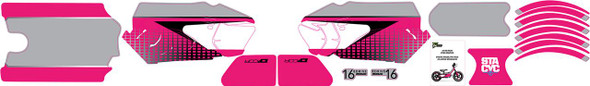  D'COR VISUALS STACYC* Stability Cycle Graphic Kit - 16" - Brushless - Pink 10-80-203B 