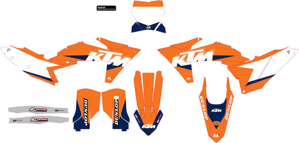  D'COR VISUALS Graphic Kit - White - KTM Racing 20-30-226 