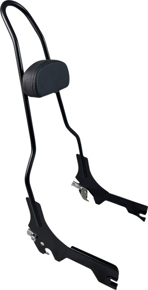  MOTHERWELL Quick Release Sissy Bar - 23" - With Pad - Matt Black MWL-196-18-MB 