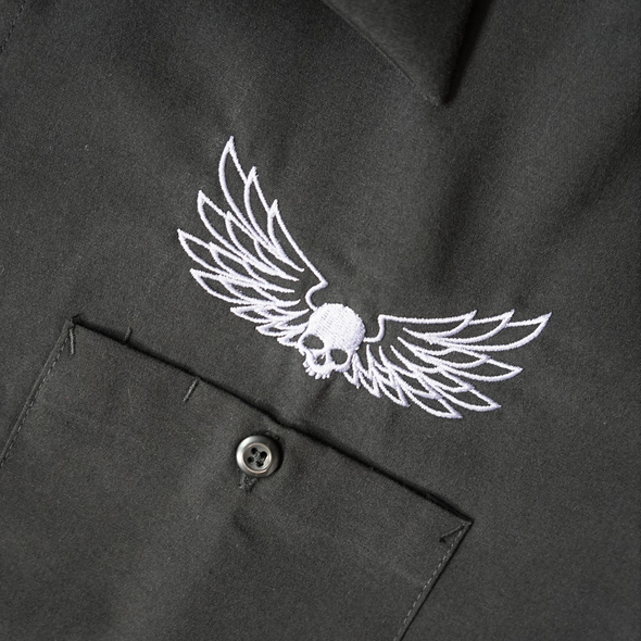 LETHAL THREAT Metal Till the Grave Shop Shirt - Black - Large DG60179L