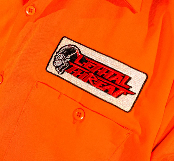  LETHAL THREAT Rollin Right Shop Shirt - Orange - 4XL DG60173-4XL 