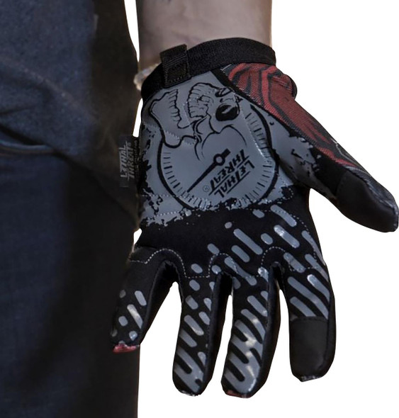  LETHAL THREAT Good N Evil Skulls Gloves - Black - 2XL GL15021XXL 