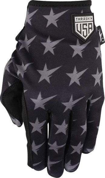  THRASHIN SUPPLY CO. Stars & Bolts Stealth Gloves - Black/Gray - Large SV1-13-10 