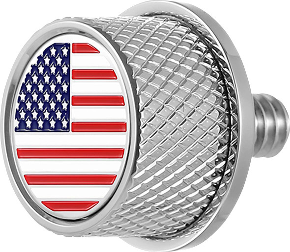  FIGURATI DESIGNS Seat Mounting Knob - Stainless Steel - American Flag FD20-SEAT KN-SS 
