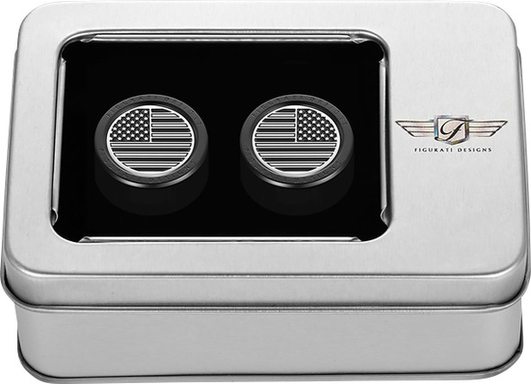  FIGURATI DESIGNS Docking Hardware Covers - American Flag - Short - Contrast Cut - Black FD26-DC-2530-BK 