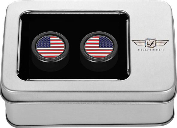  FIGURATI DESIGNS Docking Hardware Covers - American Flag - Short - Black FD21-DC-2530-BK 