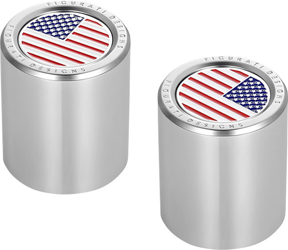  FIGURATI DESIGNS Docking Hardware Covers - American Flag - Short - Stainless Steel FD20-DC-2530-SS 