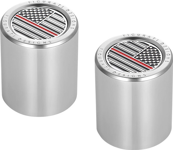  FIGURATI DESIGNS Docking Hardware Covers - American Flag - Contrast Cut - Stainless Steel FD73-DC-2730-SS 