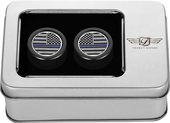  FIGURATI DESIGNS Docking Hardware Covers - American Flag - Contrast Cut - Black FD71-DC-2730-BK 