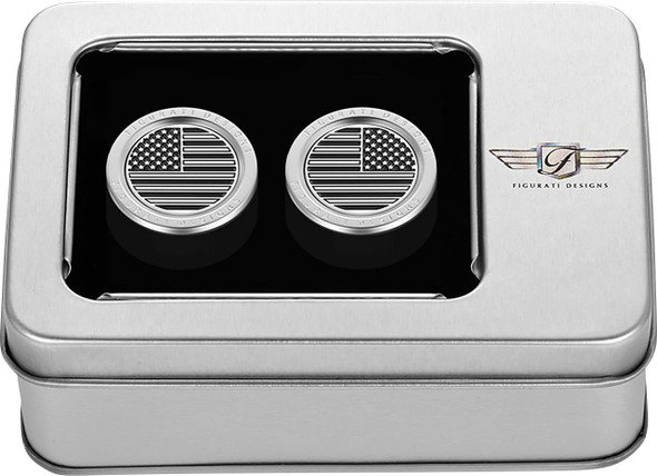  FIGURATI DESIGNS Docking Hardware Covers - American Flag - Stainless Steel FD26-DC-2730-SS 