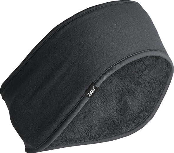  ZAN HEADGEAR Ear Warmer SportFlex Headband - High Pile - Black WEWH114 