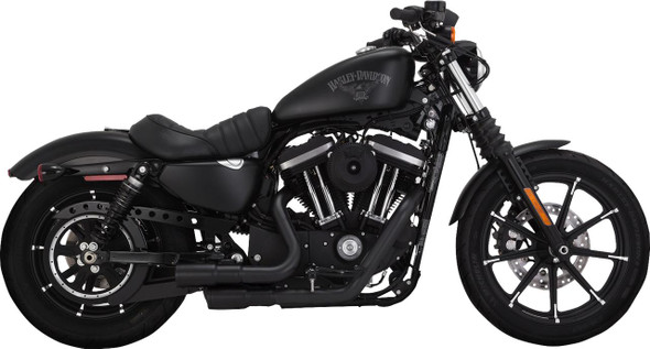 VANCE & HINES 2-into-2 Mini Grenades Exhaust System - Black 46374 
