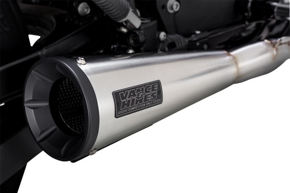  VANCE & HINES 2-into-1 Upsweep Exhaust System - Brushed - Stainless Steel 27327 