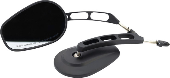  RIVCO PRODUCTS Mirror - Thru-Mount - Side View - Oval - Black MV307 