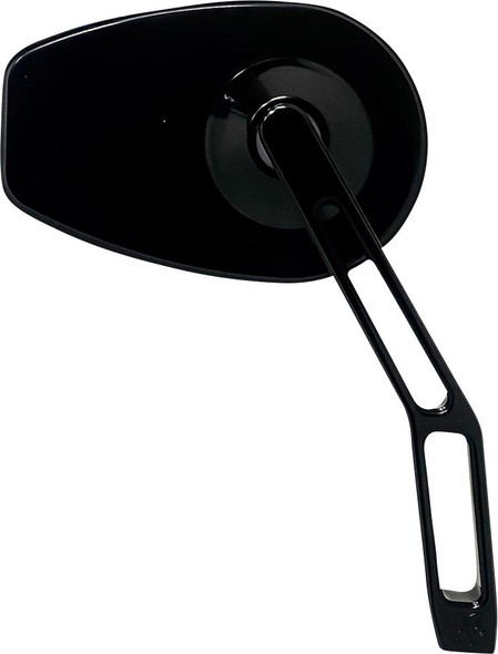  PRO-ONE PERF.MFG. Mirror - Micro w/V2 Cut-Out Stem - Oval - Black - Right 102110B 